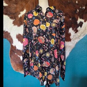 KikiSol Vibrant Floral Long Sleeve Shirt